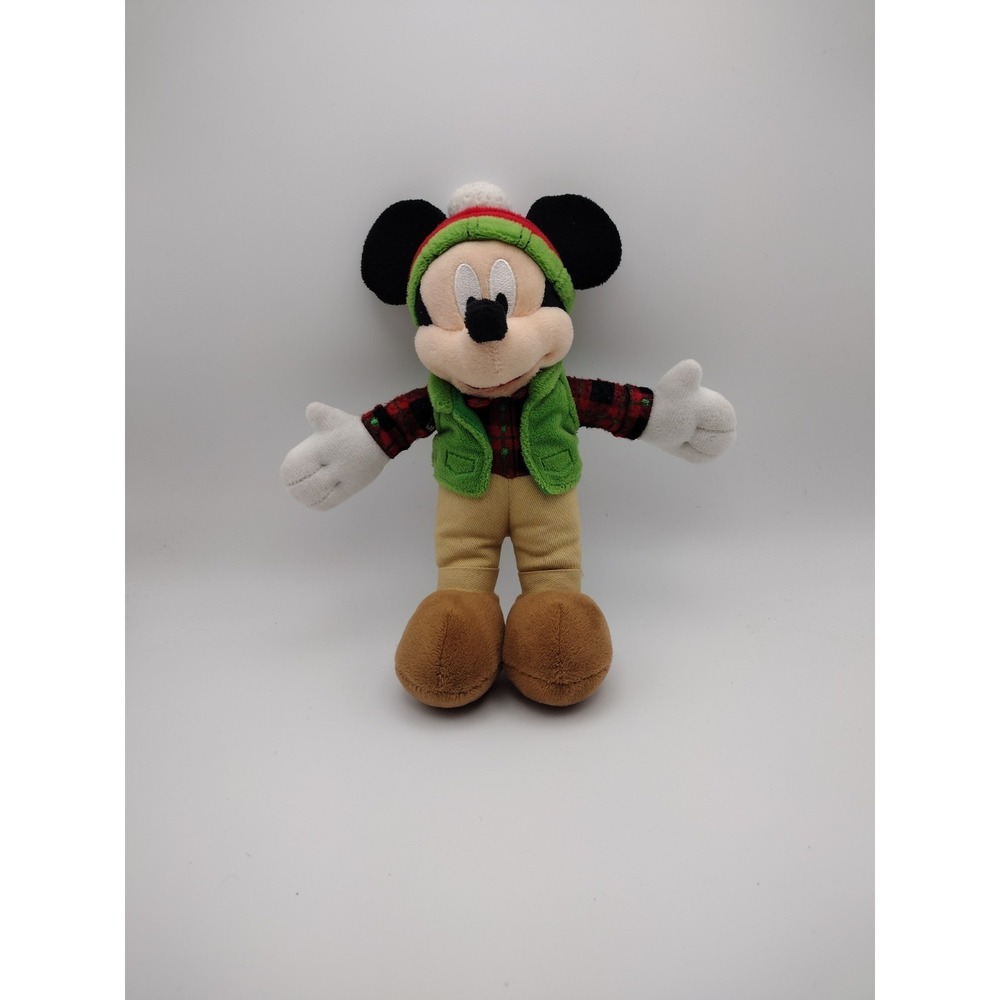 Disney Store Authentic Mickey Mouse Holiday Plush - Mini Bean Bag - 9 "